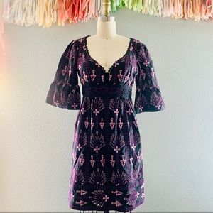 Nanette Lepore bell sleeve vintage inspired